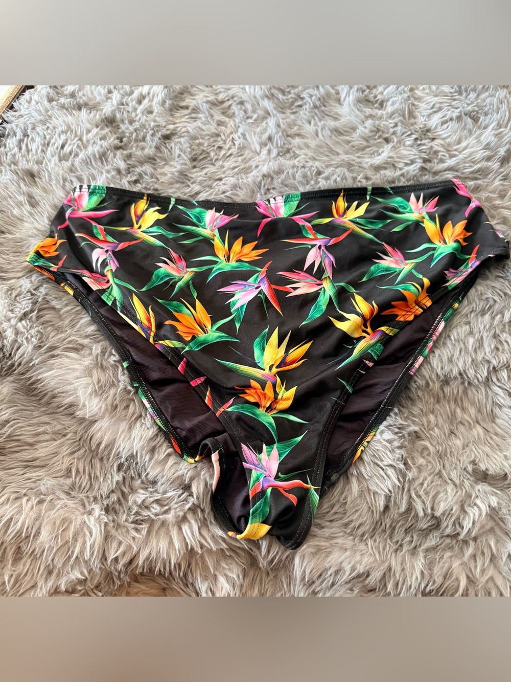 Curvy Beach bird of paradise high waist bottom 3x
